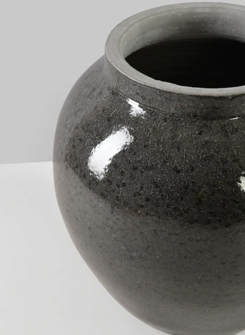 10.5in Tall Migos Gloss Black Ceramic Vase