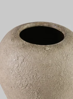 10.5in Tall Miko Rustic Beige Vase