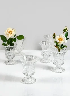 4in Tall Mimosa Glass Urn, Mini, Set of 6