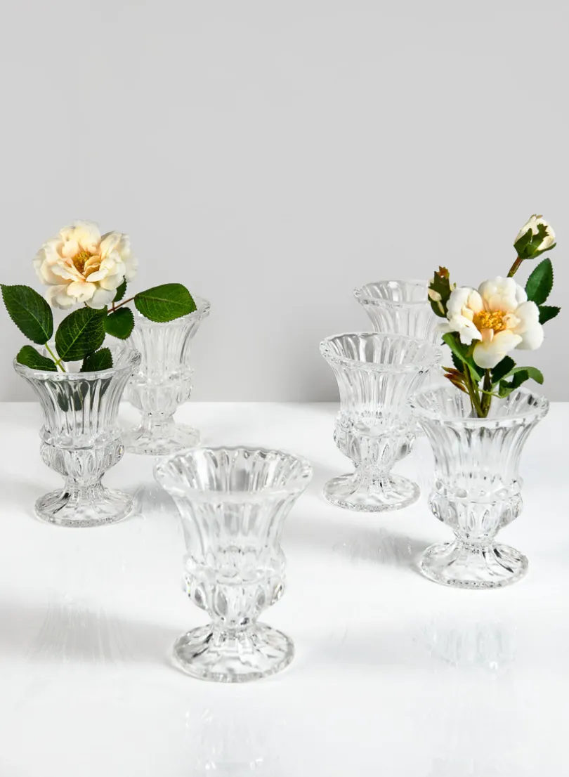 4in Tall Mimosa Glass Urn, Mini, Set of 6