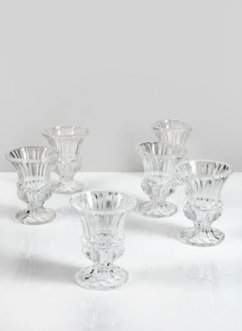 4in Tall Mimosa Glass Urn, Mini, Set of 6