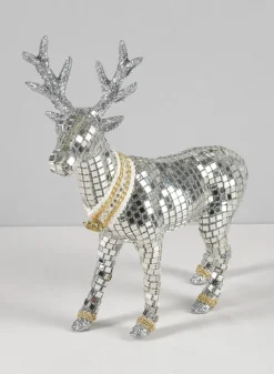 10in Tall Mirror Mosaic Deer