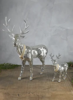 10in Tall Mirror Mosaic Deer