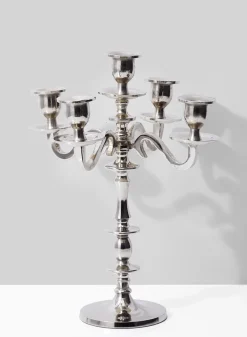 14in Tall Nickel Candelabra