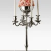 23.5in Tall Nickel Candelabra With Bowl