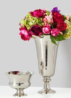 16in Tall Nickel Flower Vase
