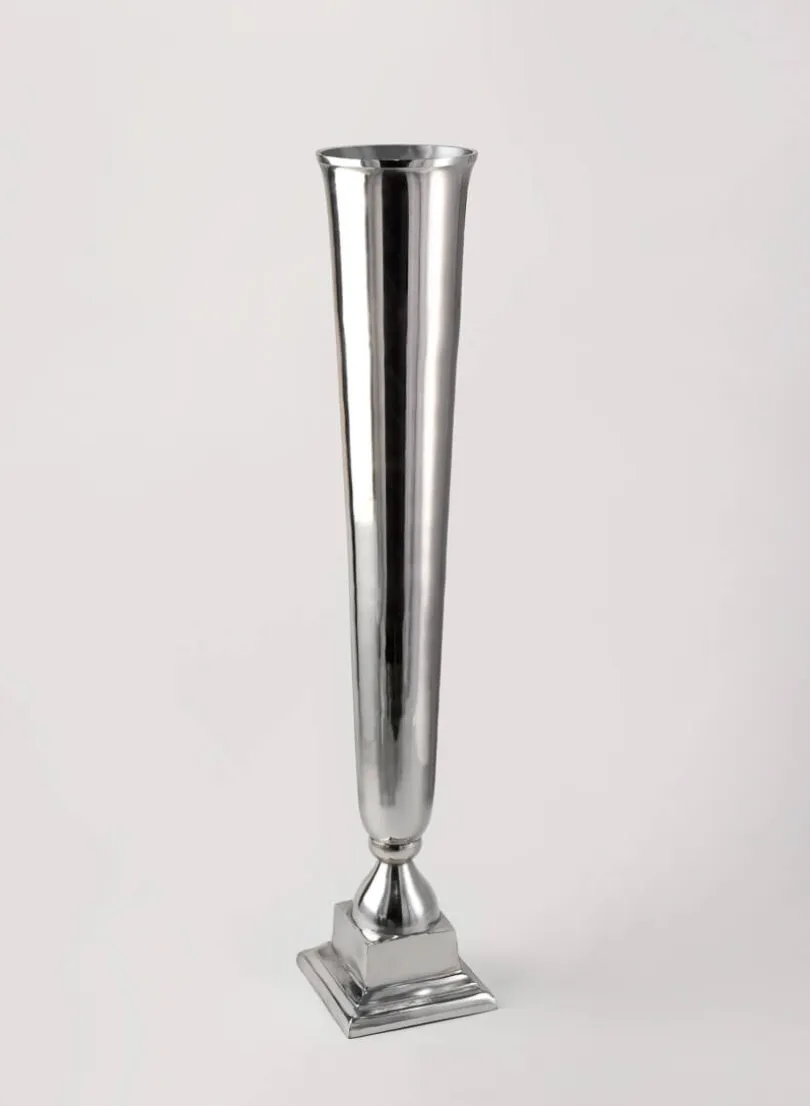 31.5in Tall Nickel Trumpet Vase