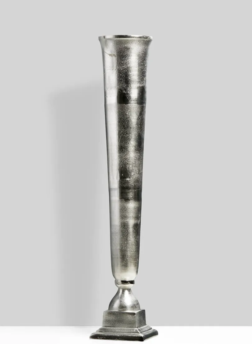 31.5in Tall Nickel Trumpet Vase