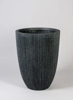 19in Tall Nordic BLK Real Look PVC Lightweight Planter