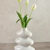 9in Tall Nuage Deco Ceramic Vase