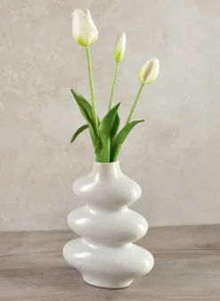 9in Tall Nuage Deco Ceramic Vase