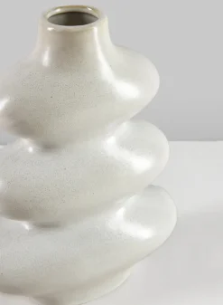 9in Tall Nuage Deco Ceramic Vase