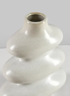 9in Tall Nuage Deco Ceramic Vase
