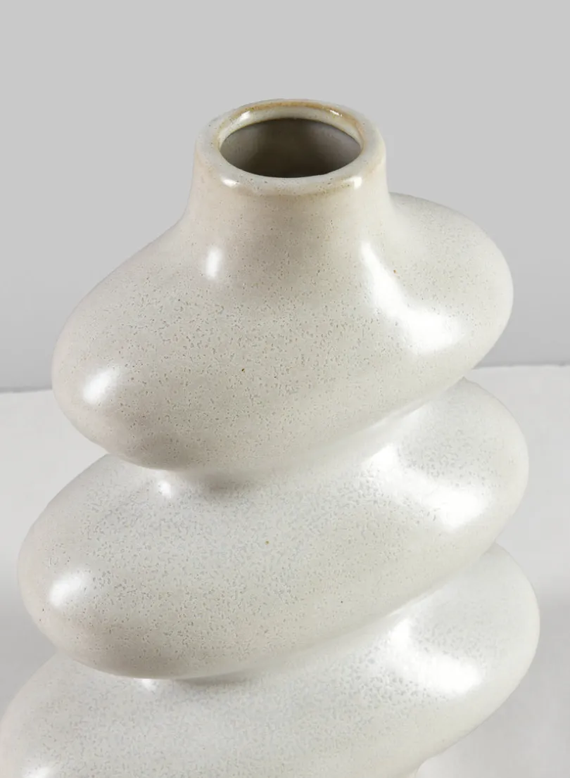 9in Tall Nuage Deco Ceramic Vase