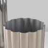 6in Tall Nuage Silver Stainless Steel Vase