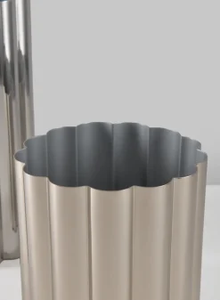6in Tall Nuage Silver Stainless Steel Vase