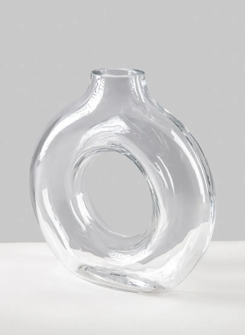 8in Tall Obelisk Deco Glass Vase