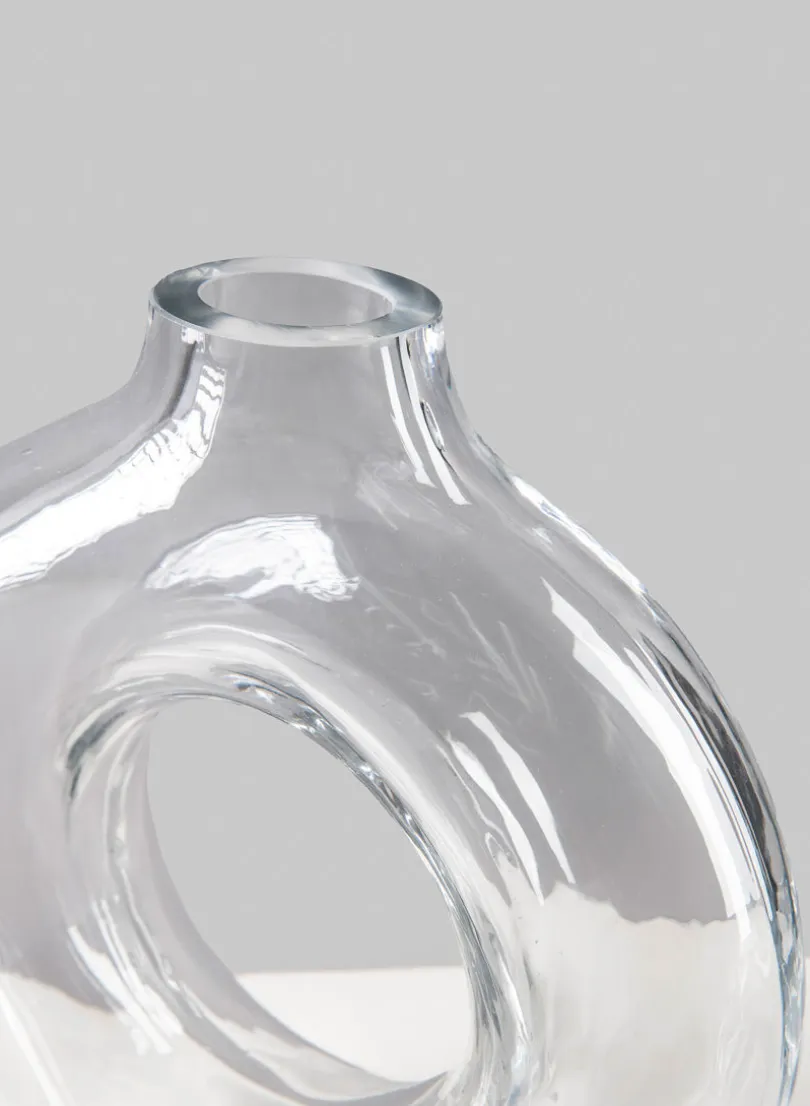 8in Tall Obelisk Deco Glass Vase
