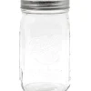 6.5in Tall of 1 Quart Ball Wide Mouth Mason Canning Glass Jar