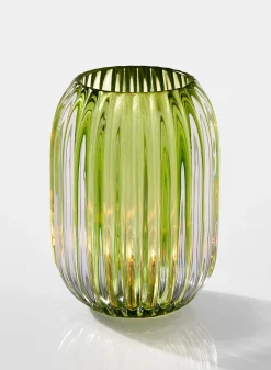 5in Tall Optical Glass Votive Holder