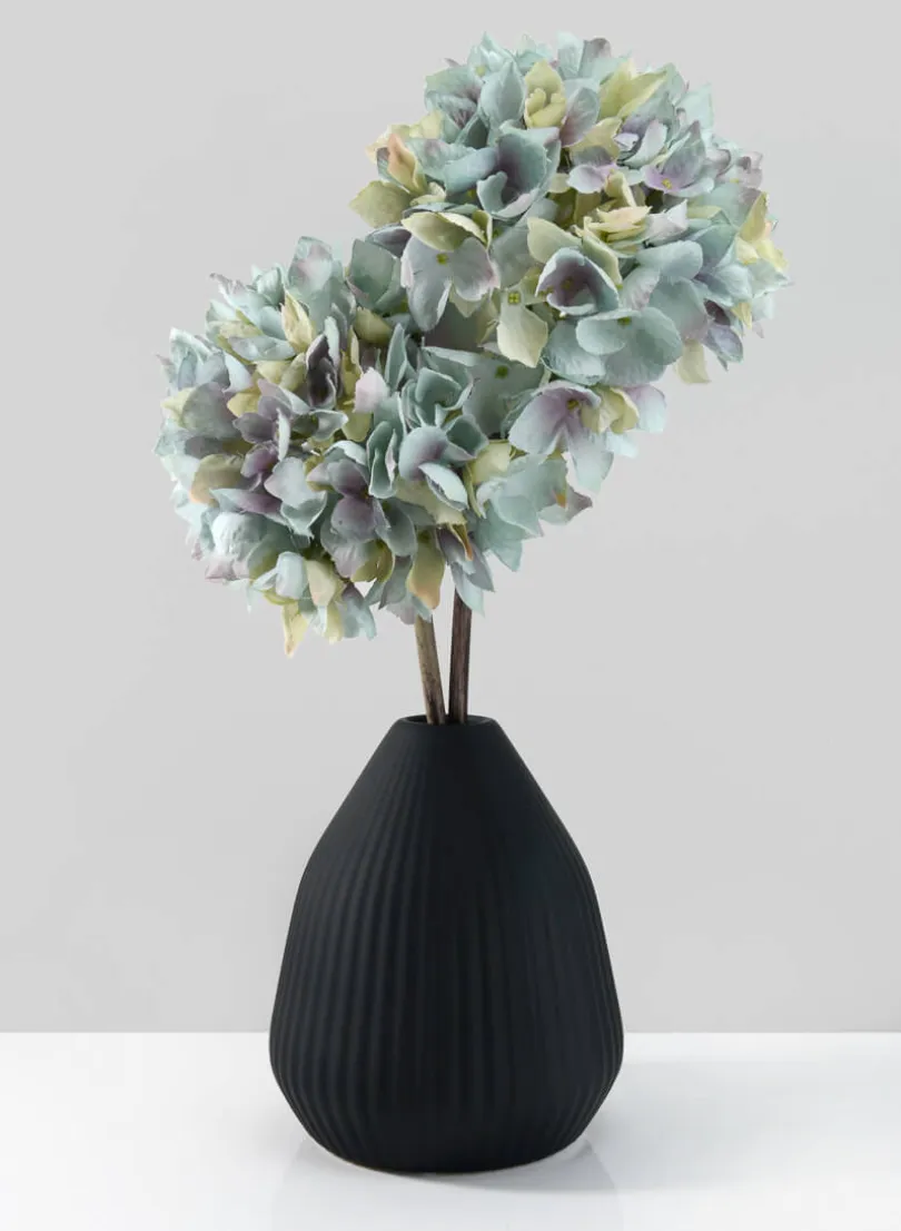 8in Tall Oslo Black Conical Vase, Large