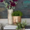 4in Tall Oxidized Champagne Mercury Glass Vase