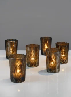 3.25in Tall Oxidized Glass Votive Holder, Set of 6