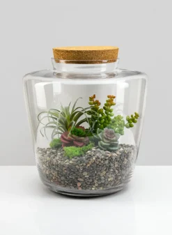 11in Tall Pantanal Glass Terrarium with Cork, Large
