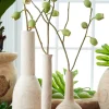 14.5in Tall Paulownia Wood Bottle Vase, Set of 2