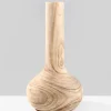 12in Tall Paulownia Wood Bottle Vase, Set of 2