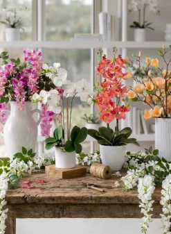 26in Tall Pink Orchid In Pot