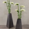 6.75in Tall Pisa Triangle Stainless Steel Vase