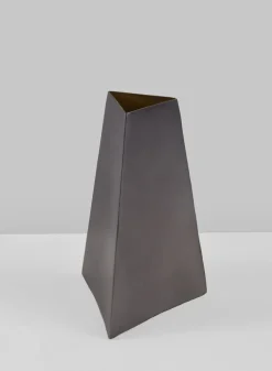 6.75in Tall Pisa Triangle Stainless Steel Vase