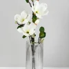 11in Tall Pleated Clear Glass Vase