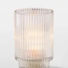 5in Tall Pleated Glass Votive Holder