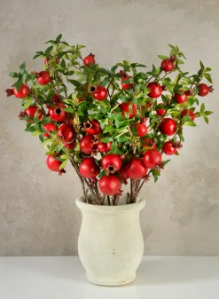 34in Tall Red Pomegranate Branch, Case of 12