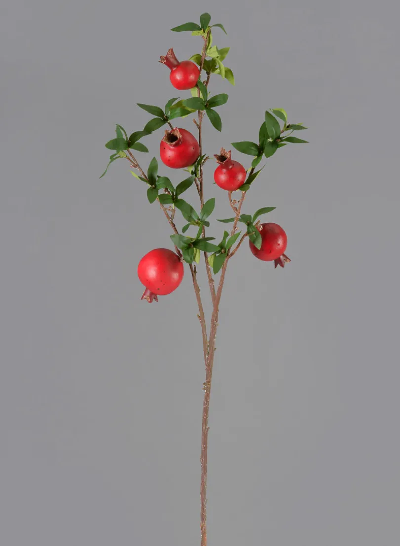 34in Tall Red Pomegranate Branch, Case of 12