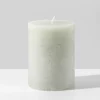 4in Tall Rustic Cement Green Pillar Candle