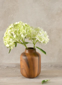8in Tall Sakura Dark Walnut Look Ceramic Vase