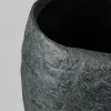 23in Tall Shirak Poly-Stone Rough Black Planter