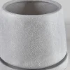 5.75in Tall Sigtura Sand White Indoor Ceramic Pot with Saucer