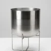 23in Tall Silver Planter with Stand