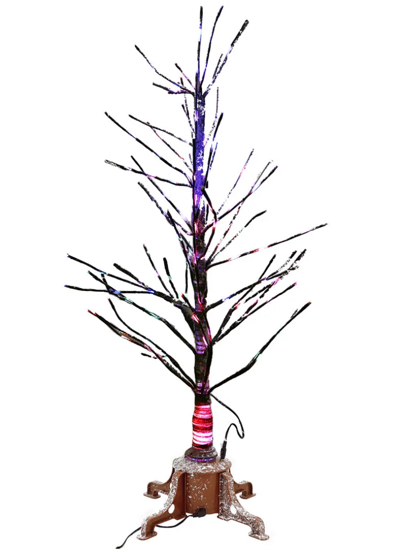 36in Tall Snowy Branch Christmas Tree With Warm White L.E.D Light Tips