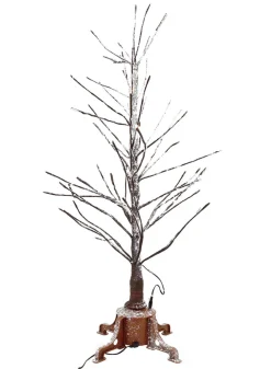 36in Tall Snowy Branch Christmas Tree With Warm White L.E.D Light Tips