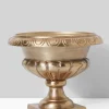 10in Tall Sorrento Gold Aluminum Urn