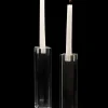 9in Tall Square Crystal Block Taper Glass Candle Holder