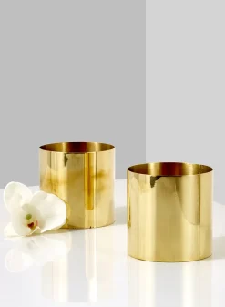 4in Tall Stainless Steel Cylinder Vase