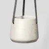 4.5in Tall Stone Gray Cement Hanging Pot