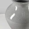 10.5in Tall Trino Speckled Gray Ceramic Vase