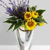 12in Tall Tulip Aluminum Vase